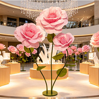 Riesiges Handgefertigtes Künstliches Rosenblumen-Set für Hochzeits-Bodendekoration und Requisiten