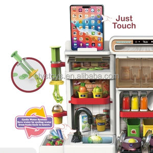 Ensemble de <span class=keywords><strong>cuisine</strong></span> 66 cm avec jouets pour enfants, jeu de <span class=keywords><strong>cuisine</strong></span> avec eau courante, enregistrement sonore, éclairage et argile colorée - Product Image 2