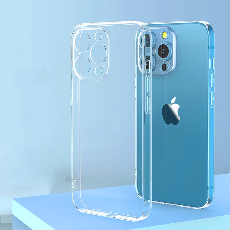 Transparent Clear Cover for iPhone14 Soft TPU Full Lens Protector 14 Pro Max Mobile Phone Case for iPhone 14 Case