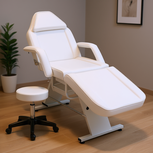 เตียงนวดไฟฟ้า D0100H5H1FX หุ้มหนัง PU แบบ 3 ตอน สำหรับทำทรีทเมนท์หน้า พร้อมฟังก์ชั่นปรับเอนได้ - Product Image 2