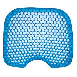 Seat Cushion Gel Gel Seat Cushion Double Thick Seat Cushion With Non-Slip Cover Breathable Honeycomb Pain Relief Cushion
