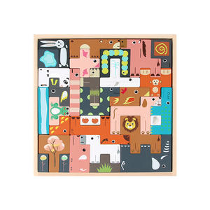 Puzzle 3D pour enfants, <span class=keywords><strong>Tetris</strong></span> russe, puzzle 3D d'animaux, jouet de construction sur planche - Product Image 4