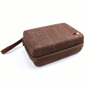 Custom Brown EVA Tea Pot & Cup Set <b>Storage</b> Case <b>Waterproof</b> Chinese Style Travel EVA Tea Set <b>Box</b> Kungfu Travel EVA Tea Cup Case - Product Image 3