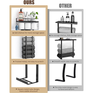 Juego de Accesorios Sanitarios <span class=keywords><strong>para</strong></span> Baño, Toallero Vertical, Soporte <span class=keywords><strong>para</strong></span> Colgar <span class=keywords><strong>Toallas</strong></span>, Toallero de Pared <span class=keywords><strong>para</strong></span> Baño - Product Image 5