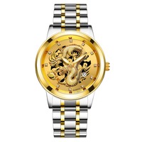 Montre-bracelet à quartz M1030 pour homme, nouveau design créatif de dragon, bracelet en acier, style décontracté et sportif, luxe masculin