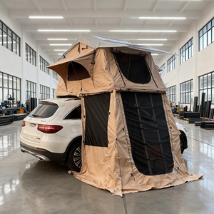 Tenda <span class=keywords><strong>da</strong></span> Campeggio per Viaggi in Auto 1,4m, Impermeabile e Antipioggia con Tetto Morbido e Veranda Posteriore - Product Image 6