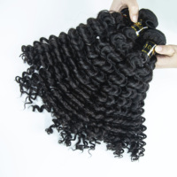 Extensiones de Cabello Humano Virgen Brasileño Ondulado Profundo, Trama de Cabello Rizado Profundo sin Procesar, Extensiones de Cabello Ondulado Profundo Natural