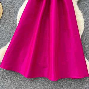 Vestido Midi Casual de Primavera para Mujer, Talla Grande, Tejido Transpirable, Sostenible, Lavable, Estilo Imperio, Antiarrugas, Manga Corta, Tirantes Finos - Product Image 3