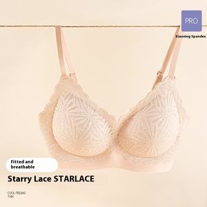 <span class=keywords><strong>Bra</strong></span> rajut wanita, dapat disesuaikan ukuran Plus <span class=keywords><strong>Bra</strong></span> spandeks lembut mulus sederhana kawat bebas bunga rajutan renda gratis pengiriman - Product Image 3