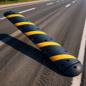 Reductor de velocidad de goma de 6 pies y 30 mm de altura, resistente, para seguridad vial en asfalto - Product Image 2