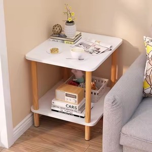 Modern 2-Level Nightstand com armazenamento Rack Small Space Farmhouse End <span class=keywords><strong>Table</strong></span> para quarto ou entrada da sala - Product Image 6