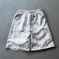 Ensemble de survêtement coupe-vent tissé personnalisé pour homme avec logo brodé, motif écossais, veste imperméable et short