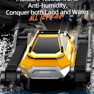 Tank amphibie tout-terrain SJY-Q183 à chenilles, 4 roues motrices, forte puissance, étanche, voiture télécommandée RC, jouets pour enfants - Product Image 5
