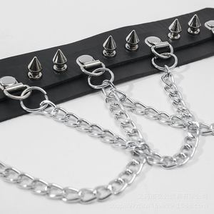 Juguetes sexuales para adultos, collares de cuero estilo punk para el cuidado de la salud sexual en pareja, gargantillas, collares de sujeción, juguetes de tracción, venta directa de fábrica - Product Image 3
