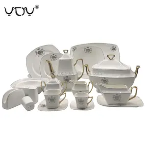 Factory Ceramic Wholesale Dinnerware Set Fine Porcelain Unique Arabic Pakistan 125pcs Ceramic Dinner Set 72 Pieces