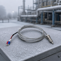 Sonde thermocouple à clip de ressort type K et type J, câble de 2 m, 0-600 ℃   pour machine de moulage par injection de plastique