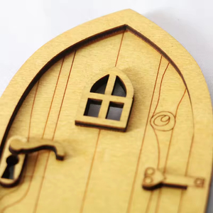 Maison de poupée en bois miniature 1:12, village de conte de <span class=keywords><strong>fées</strong></span>, cour, décoration de Noël, modèle, accessoire de festival BJD - Product Image 3
