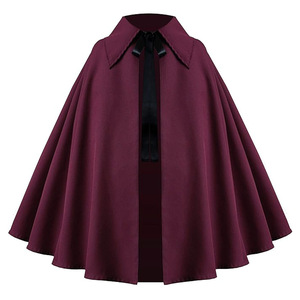 Capa de <span class=keywords><strong>Bruja</strong></span> Gótica Steampunk Medieval Renacentista Corta para Adulto, Disfraz CRHO-019 - Product Image 4