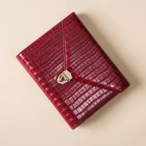 6 vòng chất kết dính ngày kế hoạch cổ điển A5 cá sấu kết cấu PU da tùy chỉnh mềm da máy tính xách tay A5 lá vàng da A6 - Product Image 1