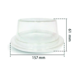 Couvercles à sushi en plastique transparent de qualité alimentaire, 5.5 pouces, matériaux recyclés pour les plats à emporter et les boissons de restaurant et les emballages - Product Image 4