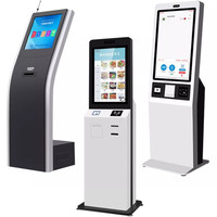 Écran tactile métallique de 21,5/19 pouces, système d'exploitation Windows, distributeur automatique, gestion des files d'attente, équipement de service pour pharmacie, banque
