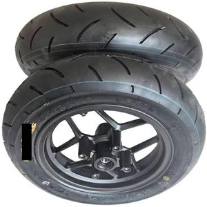 Lot de 2 pneus tout-terrain robustes pour VTT/UTV 90/90-10 & 100/90-10 avec jantes en aluminium argentées de 10 pouces, résistants aux crevaisons - Product Image 4
