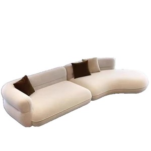 Sofá Chesterfield Moderno en Forma de L de Alta Gama con Patas de Madera, Sofá Cama Tapizado en Tela para Sala de Estar y Oficina - Product Image 5