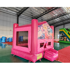 Mico M55026 Custom Size Logo Color PVC Pink 3X3m Portable <b>Inflatable</b> Bounce House for Princess Party Children 300-500kg Capacity - Product Image 3