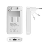 Adaptador de Viaje de 65W con 3 Salidas 2C1A, Cargador Estándar Europeo para Teléfono, Tableta y Portátil Universal