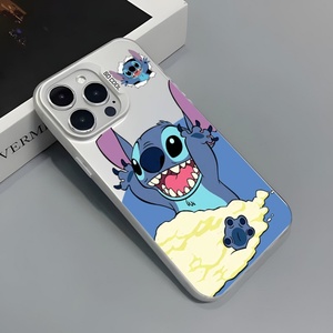 Coque de téléphone portable motif dessin animé mignon imprimé UV pour iPhone 17 Pro Max 16 15 Plus 15 14 13, couleurs argentées, coque arrière IMD - Product Image 6