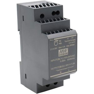 Fuente de Alimentación Meanwell para Riel DIN, 24V 1.5A 36W, Salida Única HDR-30-24 Industrial - Product Image 5