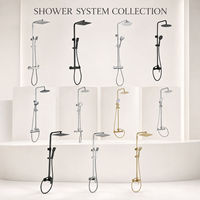 Robinet thermostatique mural en laiton contemporain MK316 avec poignée, finition chrome poli, pour douche et bain, mitigeur de contrôle de température