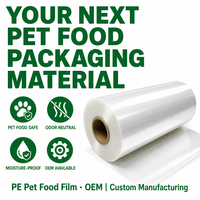 Film en polyéthylène PE de qualité alimentaire pour usine, doublure de sac d'alimentation pour chiens, chats et oiseaux, barrière anti-humidité, sans odeur, taille personnalisée, OEM Chine