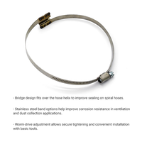 Collier de serrage pour tuyau en acier inoxydable, collier à vis sans fin pour raccordement de tuyau en caoutchouc, durable, facile à installer