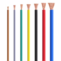 Cable unipolar, cable trenzado de un solo núcleo grueso de PVC clásico para automoción, 12V, 24V, 10 colores