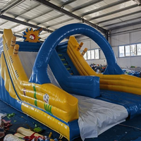 Nouveauté 2026 : Château gonflable PVC 4x6m avec toboggan aquatique, capacité 20 personnes, idéal pour les parcs urbains