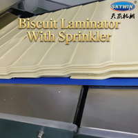 Laminoir à pâte à biscuits commercial équipé d'un système de saupoudrage pour la production de biscuits soda et panda, machine à fabriquer des biscuits