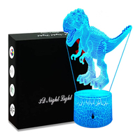 Produits personnalisés par le fabricant, bases de lampe LED RGB à brancher en ABS pour lampes de nuit à illusion 3D de taille moyenne pour la chambre des enfants