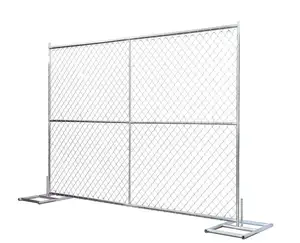 High quality galvanized 6x12 chain link temporary fence panels for America