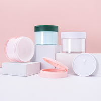 Pots en plastique PET de 150 ml avec couvercles blancs de qualité alimentaire pour crème corporelle, crème visage, cosmétiques, parfum et spa