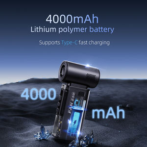 Ventilador de Mano Digital de Alta Velocidad y Potencia con Linterna, Recargable, Batería de 4000mAh, Diseño Portátil - Uso Doméstico y en Hoteles - Product Image 5