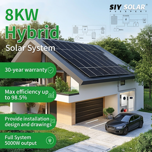 Vente Directe Système Solaire Hybride 8KW 8000W Économique Stockage d'Électricité Ensemble Complet Choix d'Usine en Gros - Product Image 3