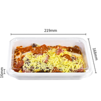 CPET recyclé ovable 2 compartiments scellant emballage alimentaire jetable compagnie aérienne conteneur CPET avec film anti-buée