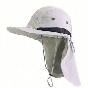 Chapeau de soleil unisexe personnalisé avec logo pour activités de plein air, randonnée, escalade, avec protection de nuque, en maille, pour l'été, la plage, la pêche, et chapeau bob de safari pour enfants. - Product Image 6