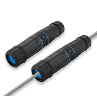 Konektor Ethernet RJ45 CAT6/CAT6A Tahan Air IP68, Adaptor Ekstensi Kabel LAN Lurus untuk Penggunaan Luar Ruangan
