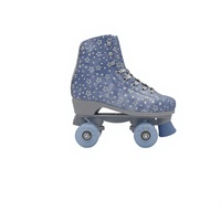 Patins à roulettes ajustables à 4 roues lumineuses en cuir synthétique PVC pour filles et adultes, vente en gros