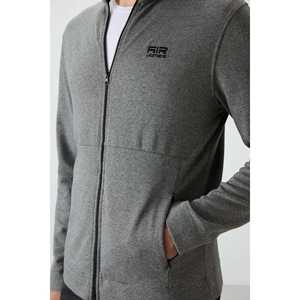 Ensemble de survêtement pour homme Bruce Grey, gris et noir, col montant, décontracté, respirant, taille adulte 85200 - Product Image 4