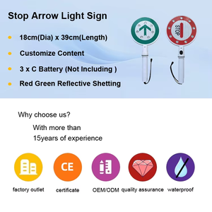 Panneau de signalisation LED clignotant haute réflectivité Stop/Go, signalisation manuelle Stop, panneau lumineux - Product Image 6