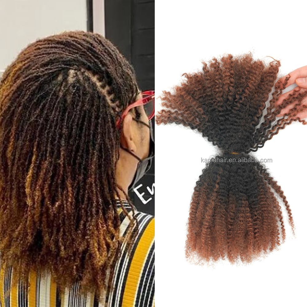 Vast Hair Official - KAMA 4c 100% Human Hair Afro Kinky Bulk Hair 30/NA/30 Customize Color 12A Cheap Afro Kinky Bulk Human Hair for Braiding