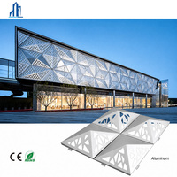Panneau perforé en aluminium revêtu de PVDF haut de gamme 3 mm, mur rideau décoratif pour l'architecture moderne